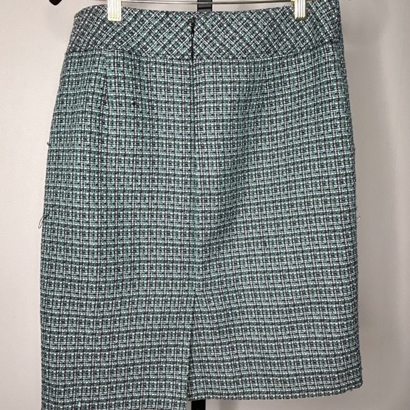 Evan Picone‎ Womens Tweed Pencil Skirt Size 10 Black Green White Career - Picture 4 of 6